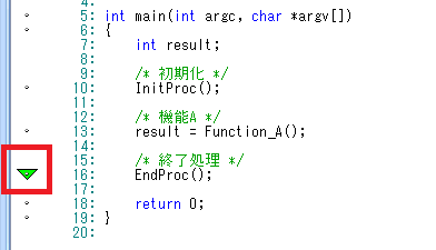 ブレークポイント設定