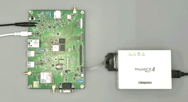 Armadillo-900＋Dev BoardとPALMiCE4の接続イメージ