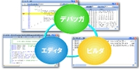 エディット、ビルド、デバッグの操作をシームレスに実現